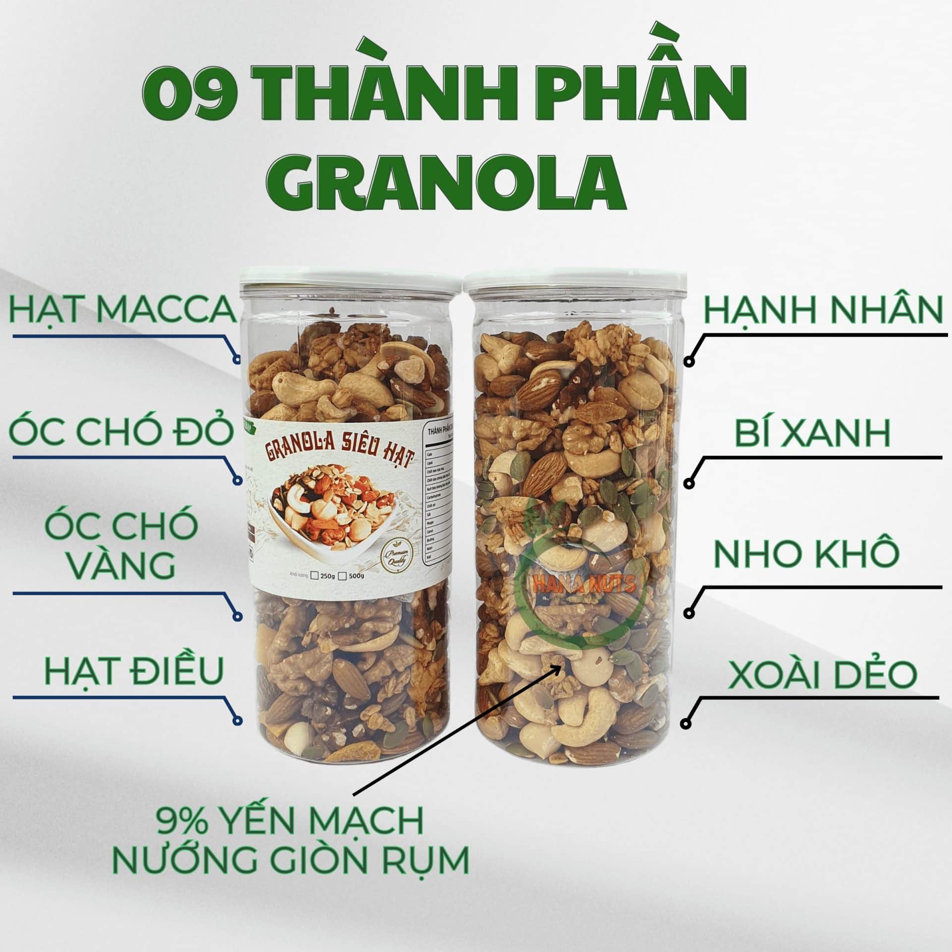 Granola siêu hạt (500g) Granola siêu hạt (500g) - Ảnh 2